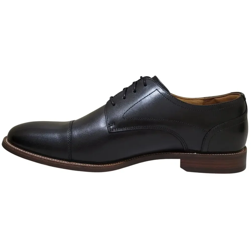 Florsheim Men Ruvo Cap Toe Derby Oxfords Size US 10.5M Black Leather